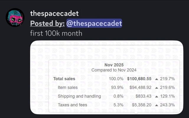 Divine member's first $100K sales month