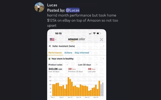 Divine member's $343K Amazon sales